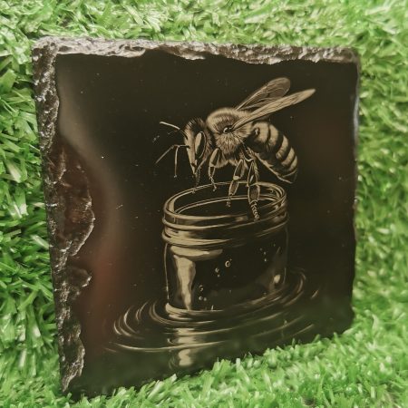 Honeybee Slate Coaster, Nature, Tea, Coffee, Drinks