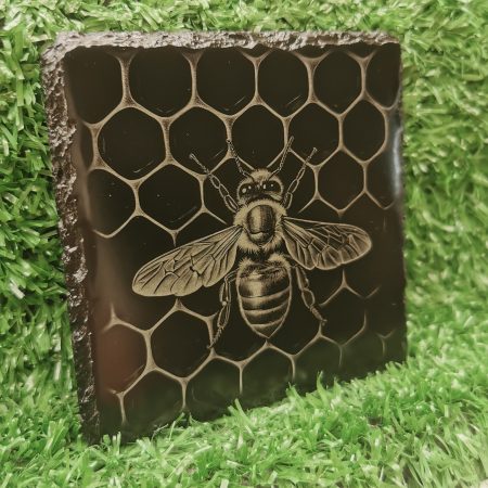 Honeybee/Honeycomb Slate Coaster, Nature, Tea, Coffee, Drinks