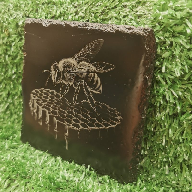 Honeybee/Honeycomb Slate Coaster, Nature, Tea, Coffee, Drinks