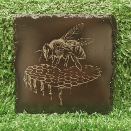 Honeybee/Honeycomb Slate Coaster, Nature, Tea, Coffee, Drinks