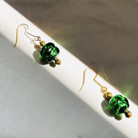 Murano glass style lamp work earrings