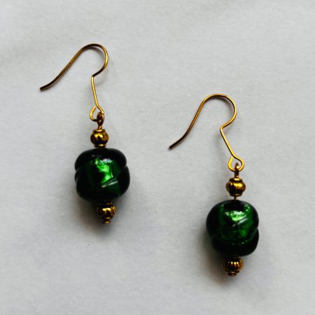Murano glass style lamp work earrings