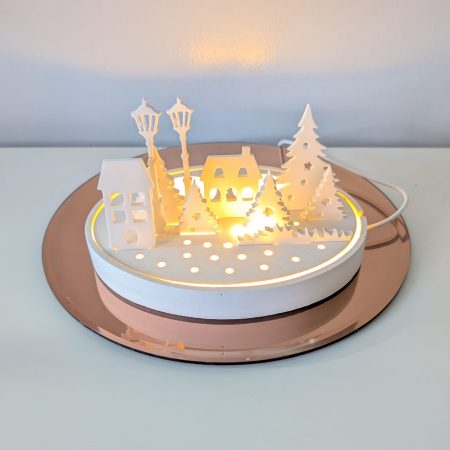 Stunning Winter Village scene. Available with lighting to bring the scene to life.