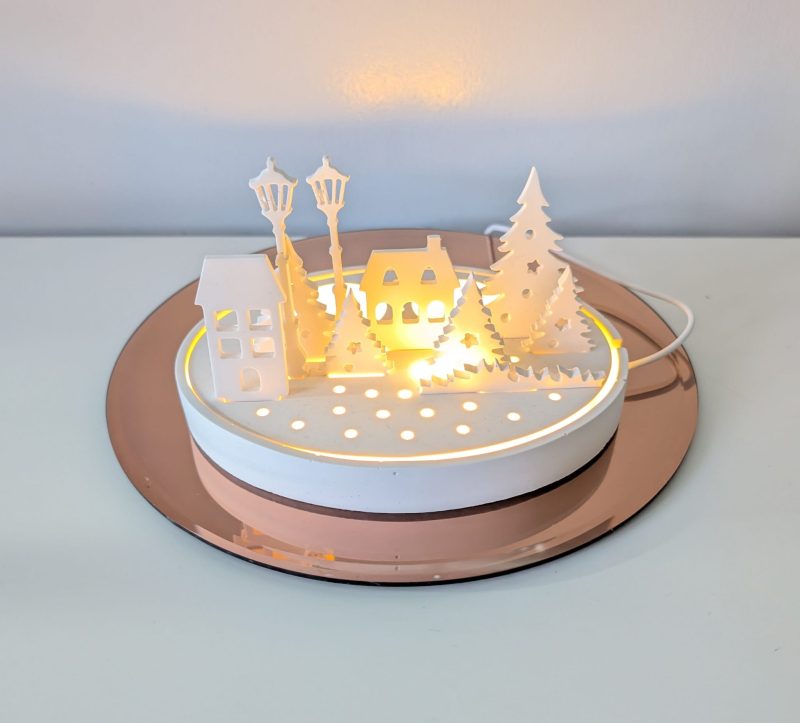 Stunning Winter Village scene. Available with lighting to bring the scene to life.