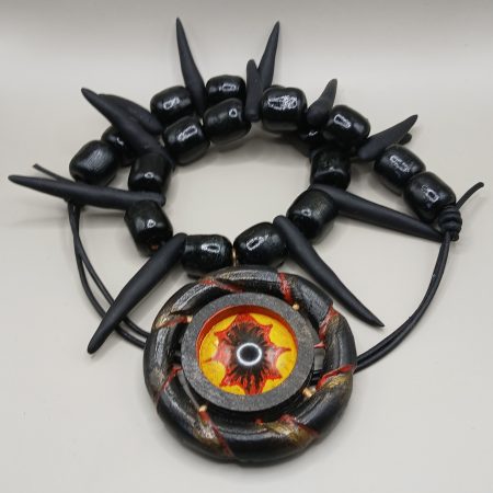 Arcane Artefacts - The Eye of Chaos | resin, wood, polymer clay necklace | LARP, cosplay, theatre