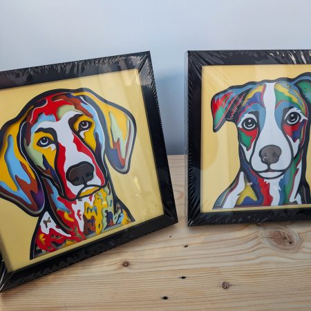 3D Wall Art Dog Breeds Multi Layered and multi Coloured Shadow Box wall decor