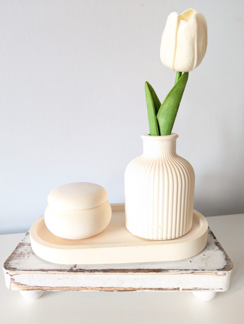 Trinket tray with Pot and Vase , Available in other colours on request