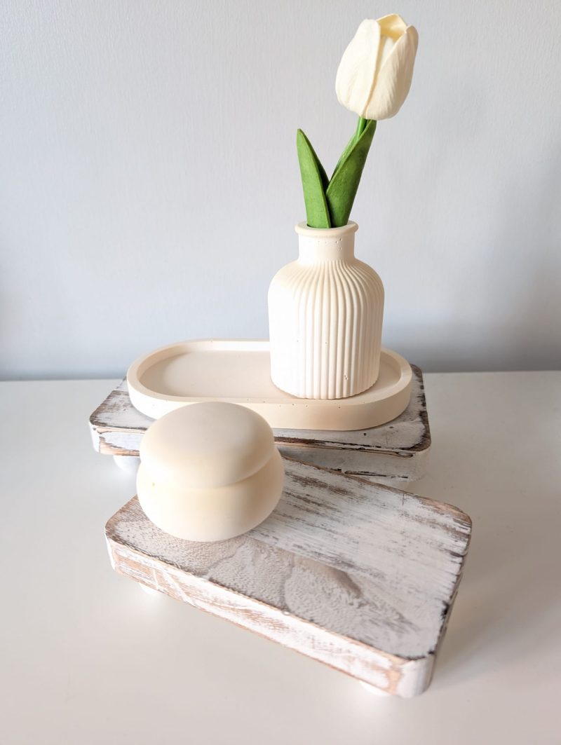 Trinket tray with Pot and Vase , Available in other colours on request