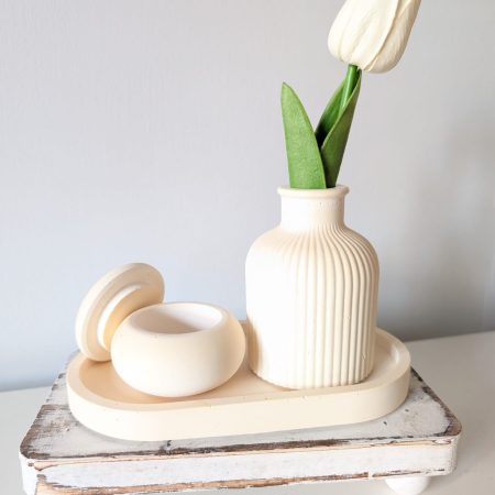 Trinket tray with Pot and Vase , Available in other colours on request