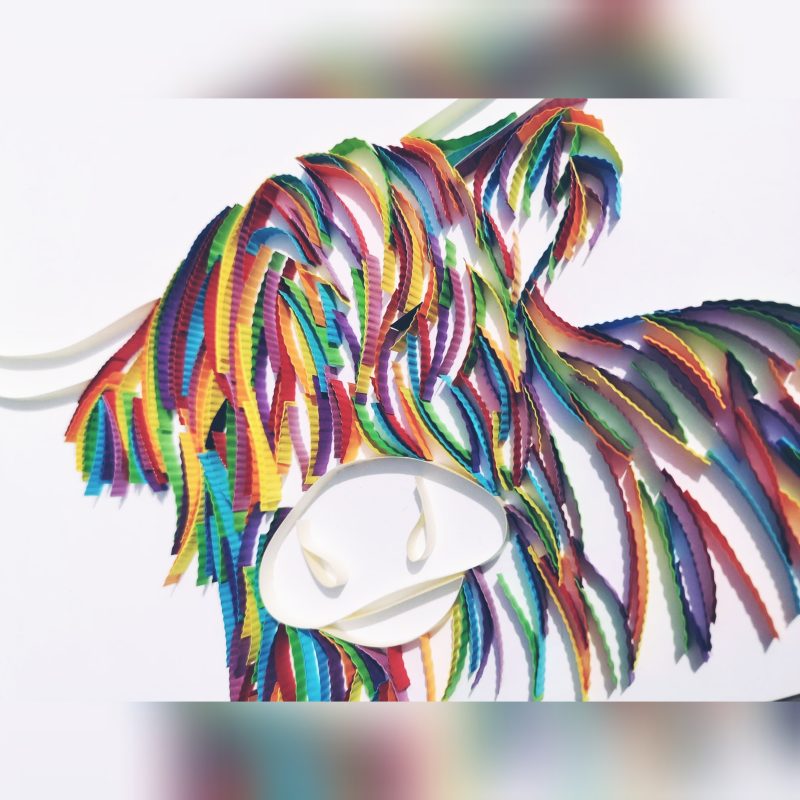 Charming Highland Cow Bespoke Paper Art