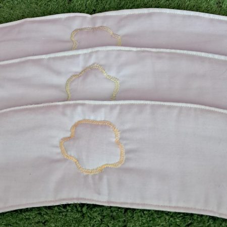 Fabric Plant Pot Covers x 3 floral green fabric