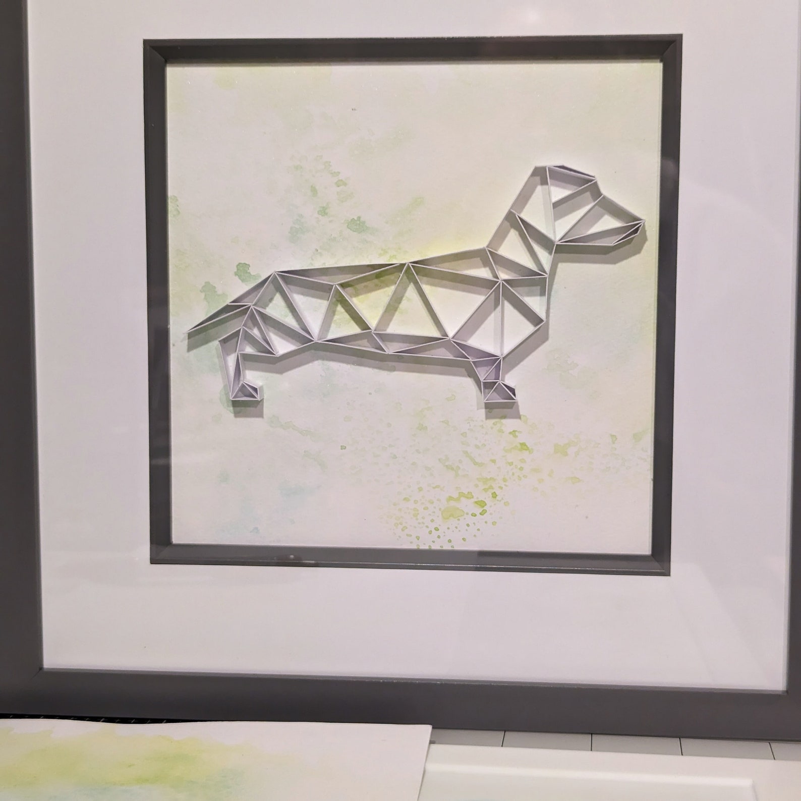 Quilled Canine Art: Geometric Dog Design - Image 4