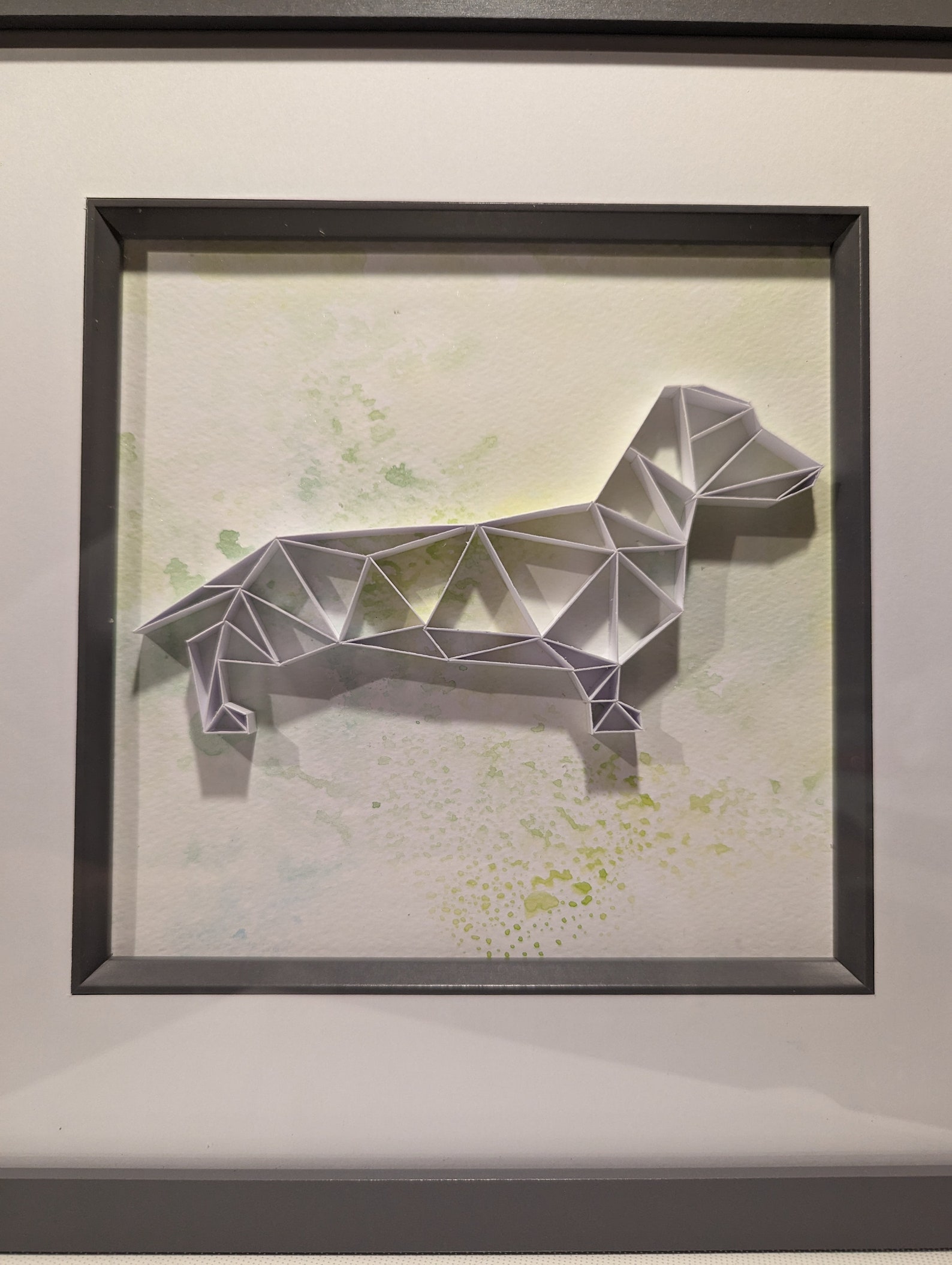 Quilled Canine Art: Geometric Dog Design - Image 3