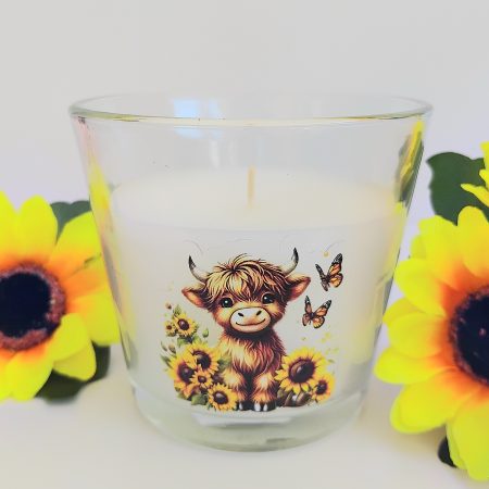 Personalised Highland Cow Candle, Personalised Highland Cow Gift