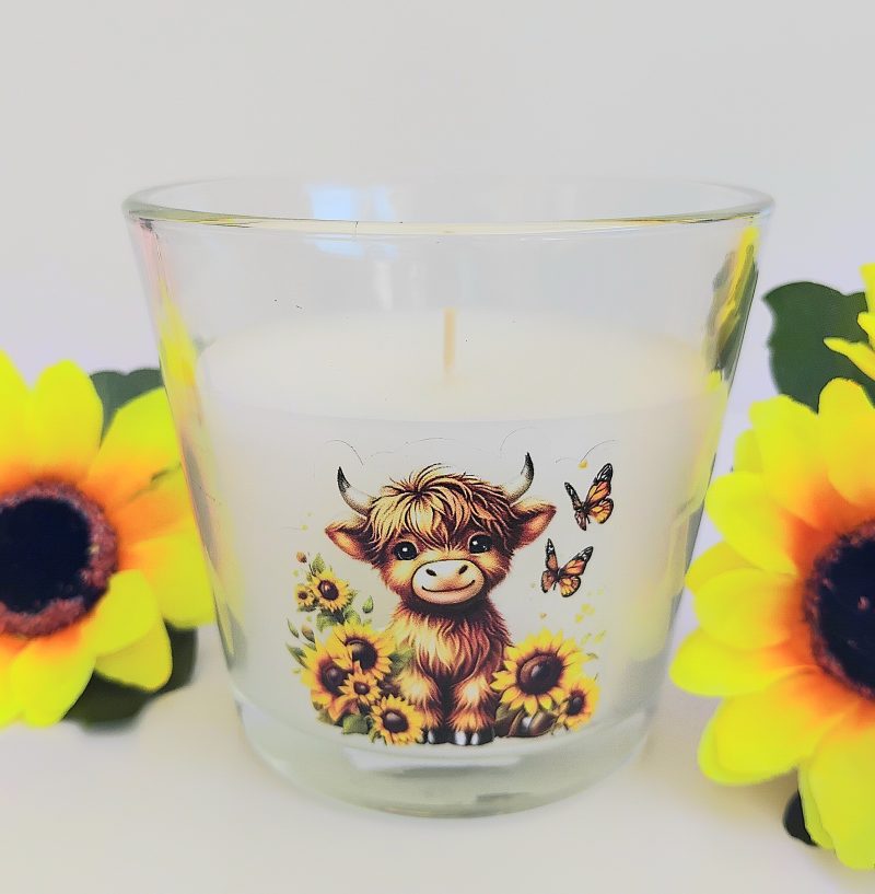 Personalised Highland Cow Candle, Personalised Highland Cow Gift