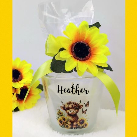 Personalised Highland Cow Candle, Personalised Highland Cow Gift