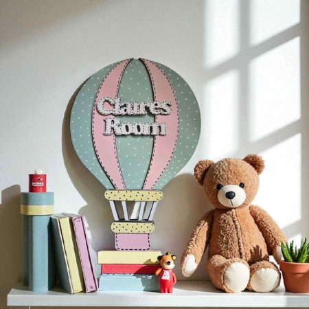 Craft Kit - Hot Air Balloon Wall Plaque - Personalised