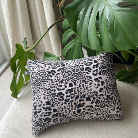 Mini pillow with removable cover ("Little Leopard")