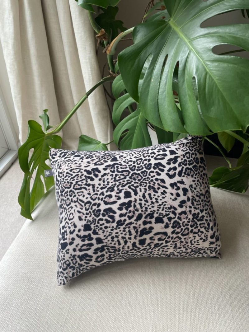 Mini pillow with removable cover ("Little Leopard")