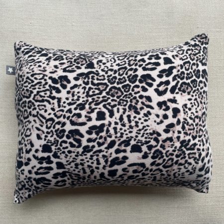 Mini pillow with removable cover ("Little Leopard")