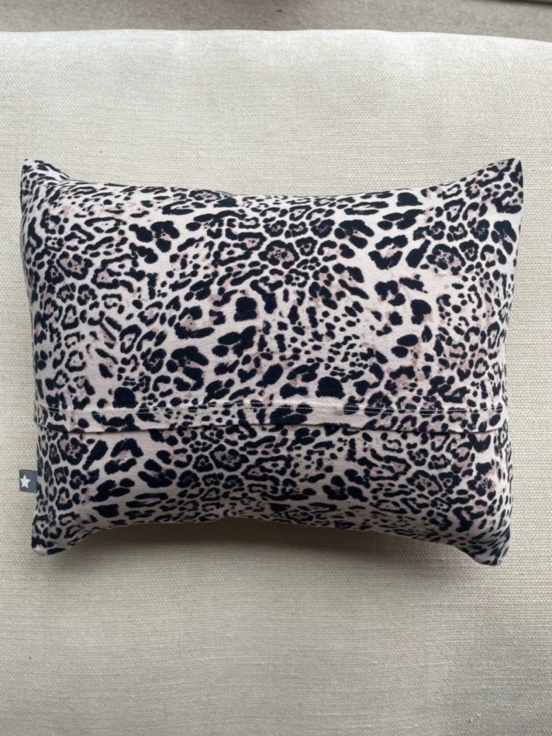 Mini pillow with removable cover ("Little Leopard")