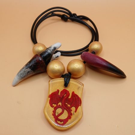 Arcane Artefacts - Dragon's Pact | resin amulet | fang, claw | LARP, Cosplay | 5 colours available