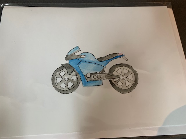 Motorbike, racer, sport bike, motorcycle, greeting, card birthday, well done, congratulations