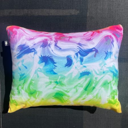 Mini pillow with removable cover ("Unicorn Dreams")