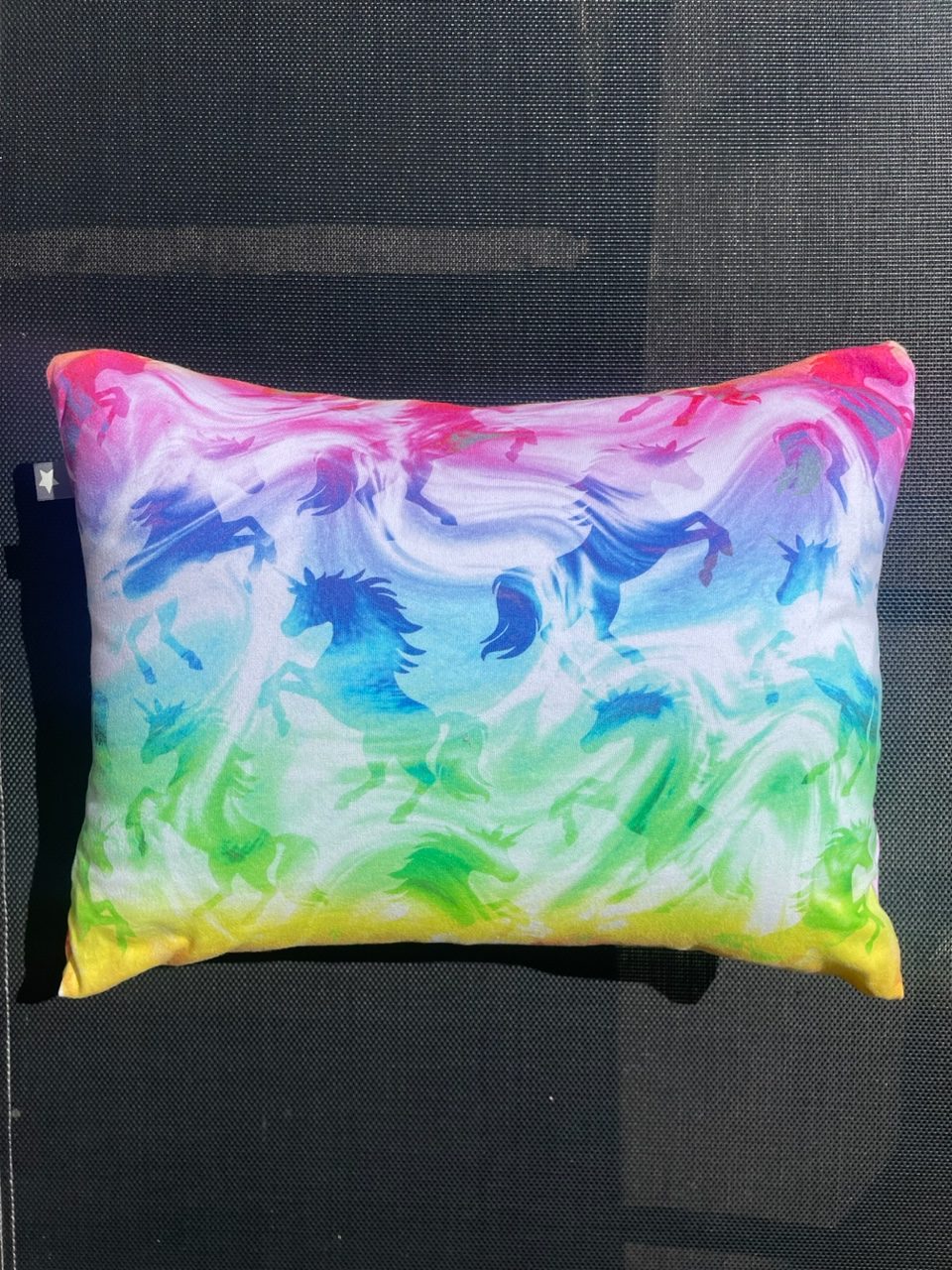 Mini pillow with removable cover ("Unicorn Dreams")