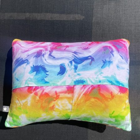 Mini pillow with removable cover ("Unicorn Dreams")