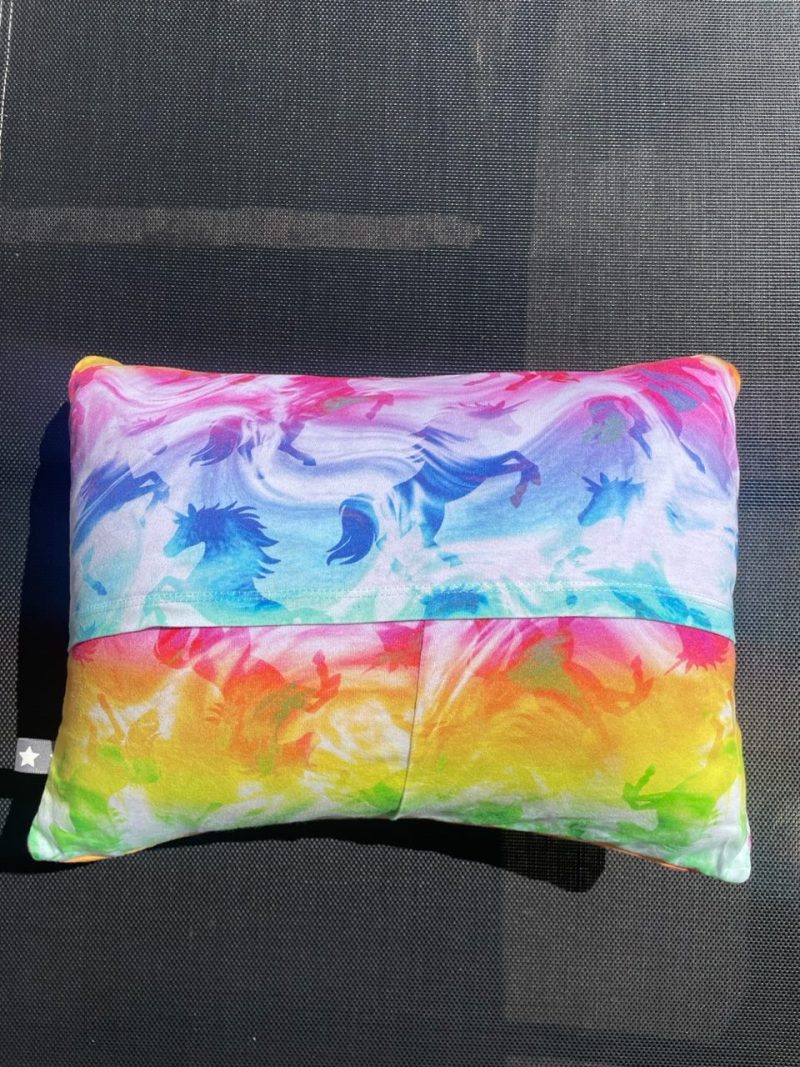 Mini pillow with removable cover ("Unicorn Dreams")