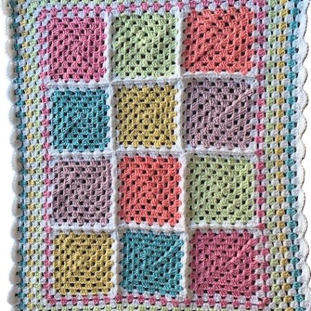 Pastel Granny Crib Blanket
