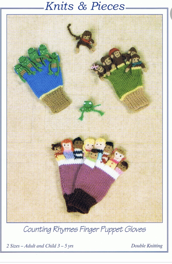 Knits and Pieces Finger Puppet Gloves Knitting Pattern