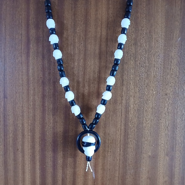 Arcane Artefacts - The Blind Prophet | handmade resin skull necklace/Prayer Beads | LARP, cosplay, theatre | 6 colours available