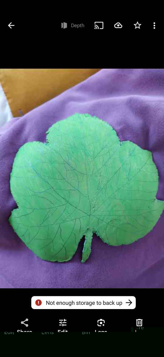 Nature inspired Leaf trinket tray. Green, grey, peach, pink, functional as well as pretty to look at