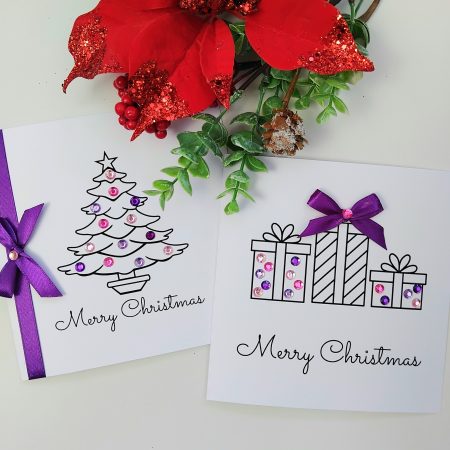 Handmade Personalised Christmas Card, Bling Christmas Card, Christmas Presents Card