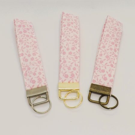 Handmade Padded Fabric Wristlet Keyring: