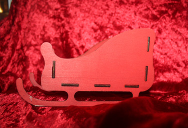 Santa's sleigh. Made from plywood and can be personalised, at no extra cost