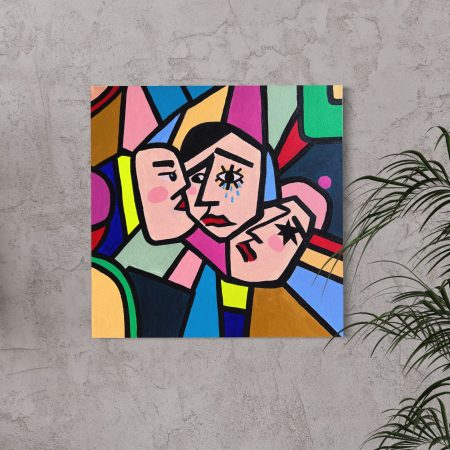 Dilemmas, acrylic painting on canvas, hand-painted