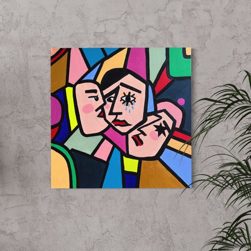 Dilemmas, acrylic painting on canvas, hand-painted