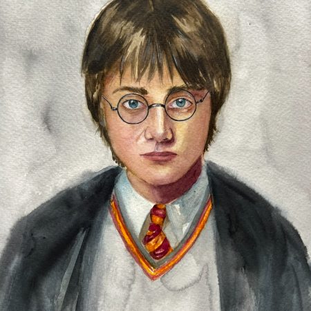 Watercolour custom portrait, personalised portrait, hand-painted