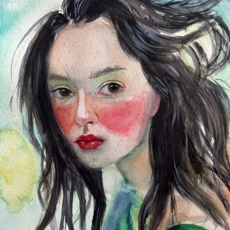 Watercolour custom portrait, personalised portrait, hand-painted