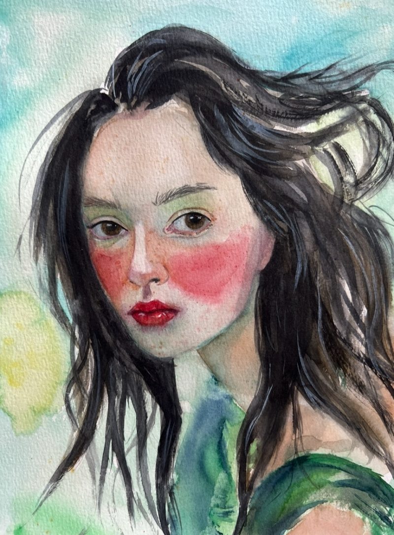 Watercolour custom portrait, personalised portrait, hand-painted