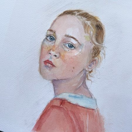 Watercolour custom portrait, personalised portrait, hand-painted