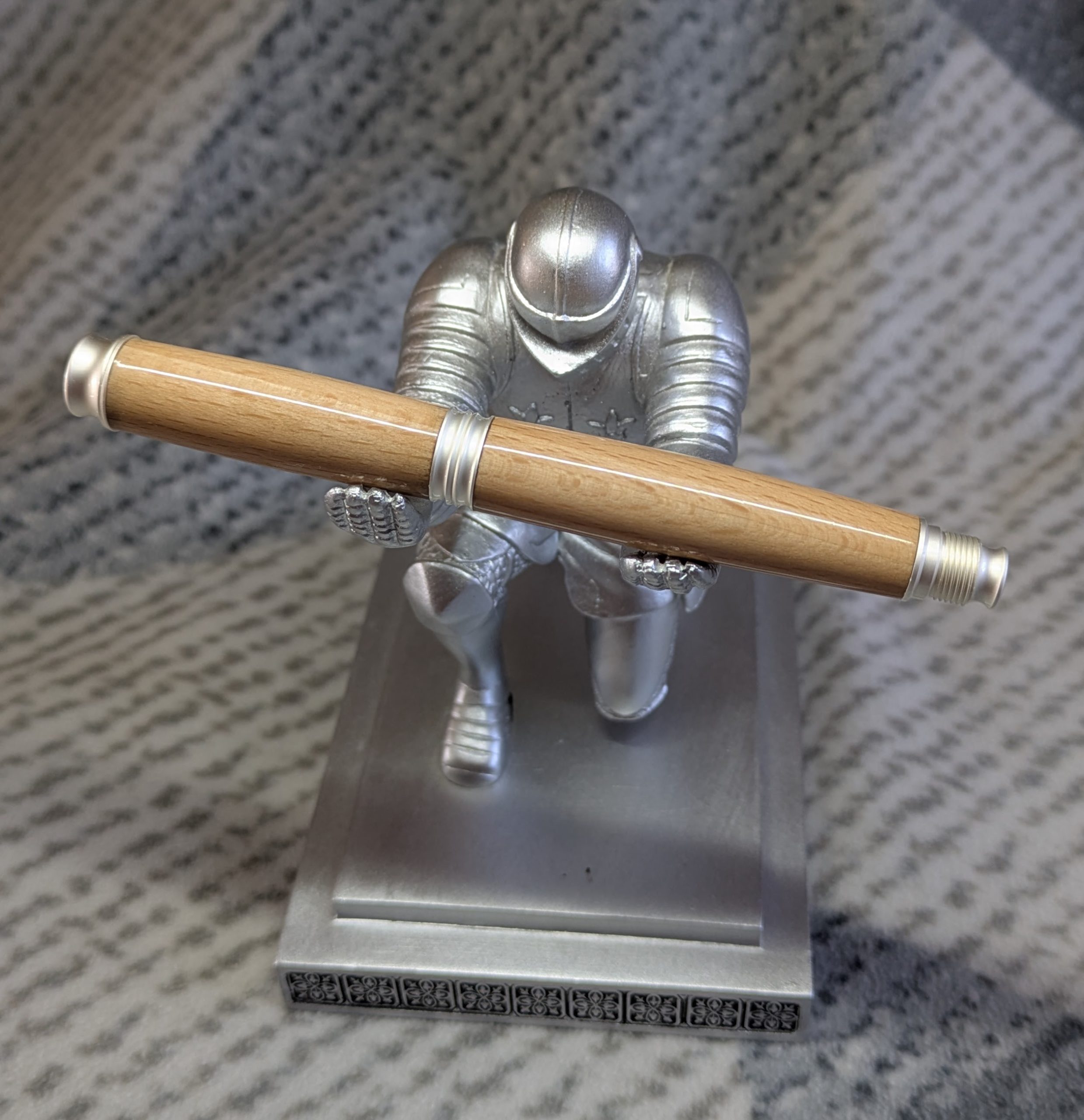 Hand turned omega style wooden rollerball pen