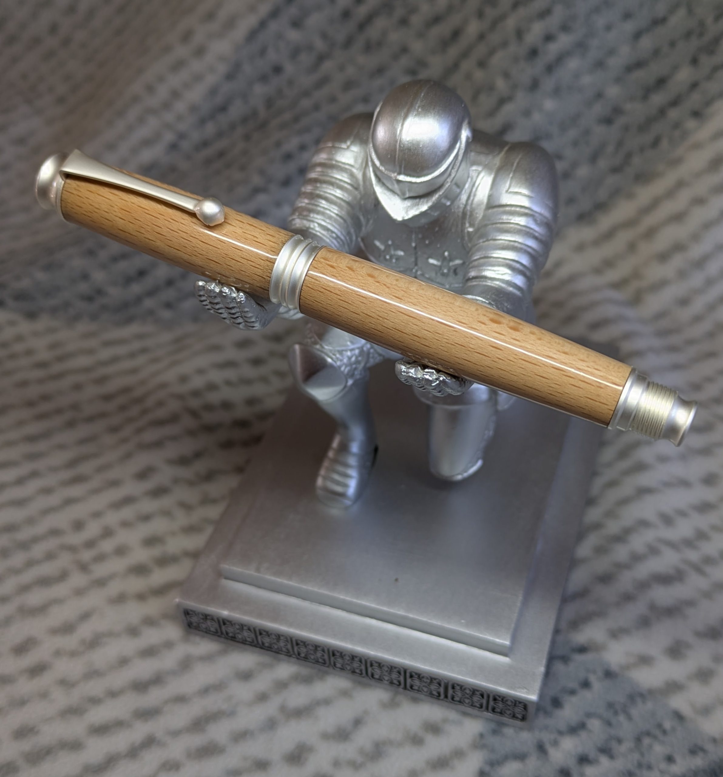 Hand turned omega style wooden rollerball pen