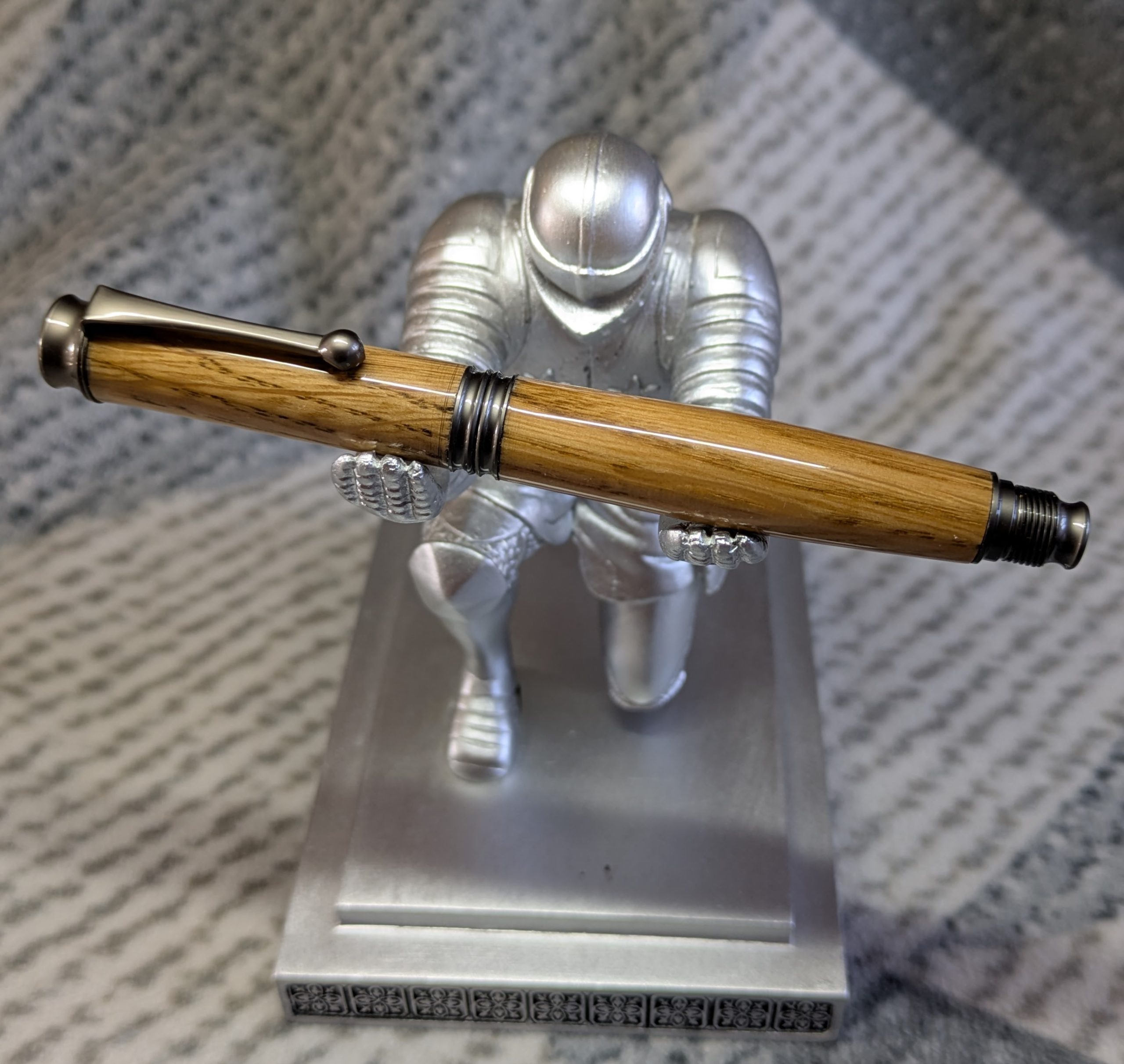 Omega style wooden rollerball made from oak with gun metal fittings
