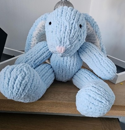 Hand-Knitted Bunny