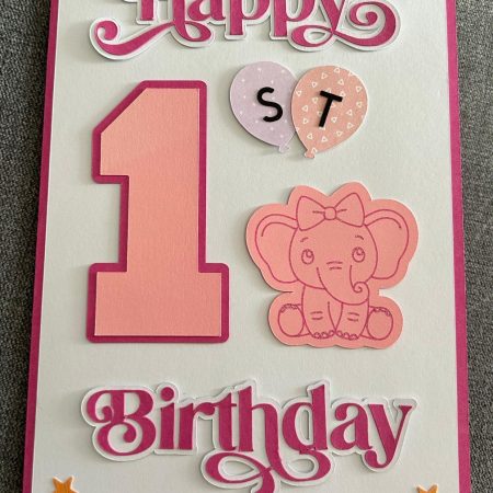 Happy Birthday Card (Blue or Pink) - Personalised Age