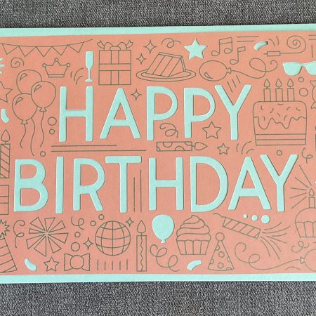 ‘Happy Birthday’ Card (blank)